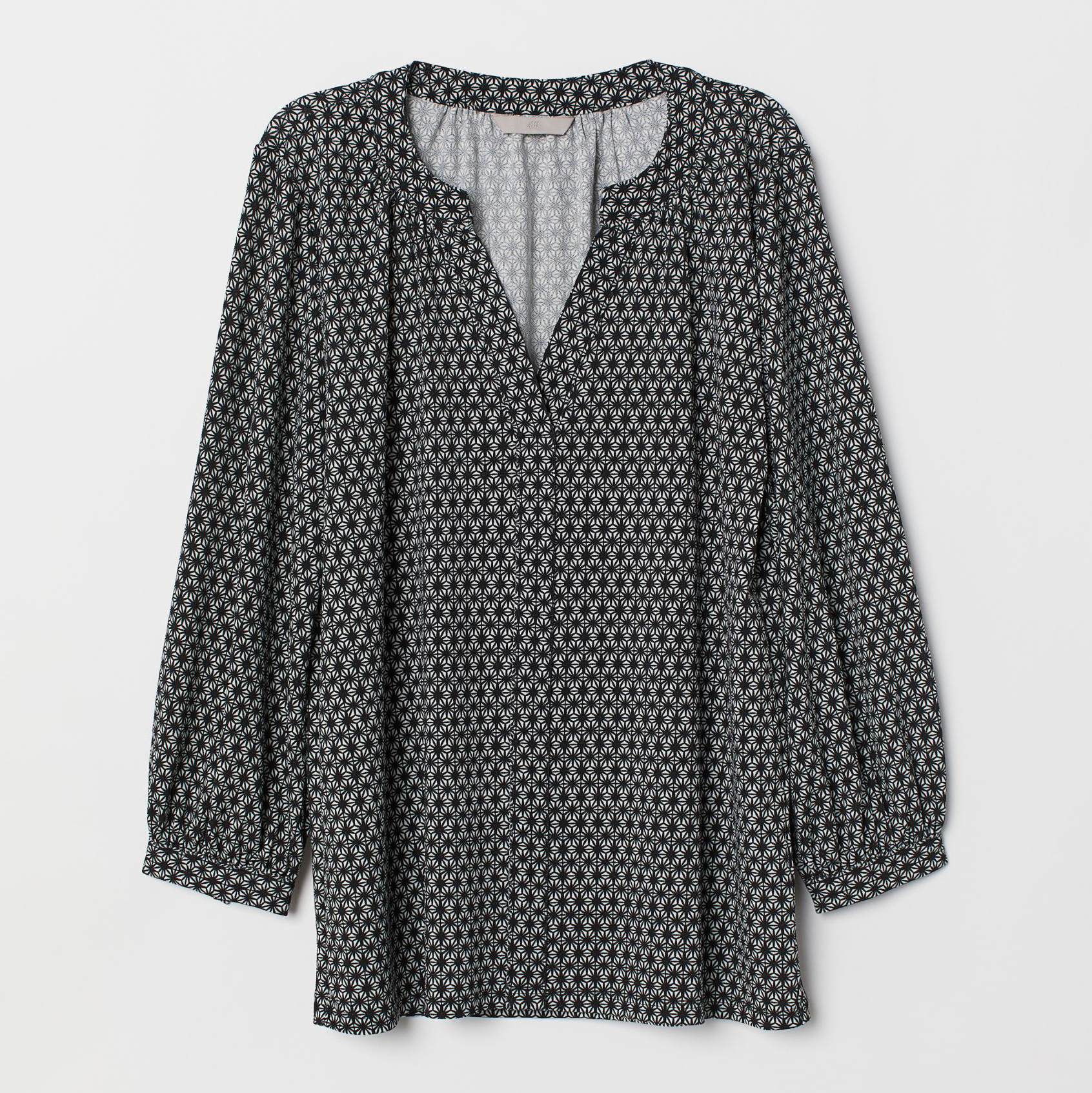 

Блузка H&M 6912919abr  Черная с белым, Блузка H&M 6912919abr S Черная с белым