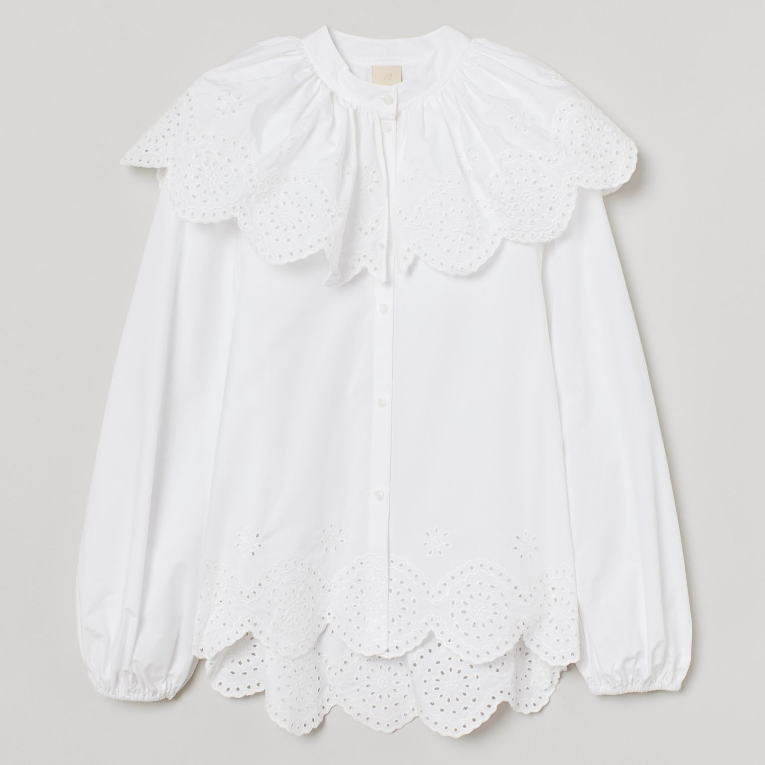 

Блузка H&M 9257642log  Белая, Блузка H&M 9257642log XL Белая