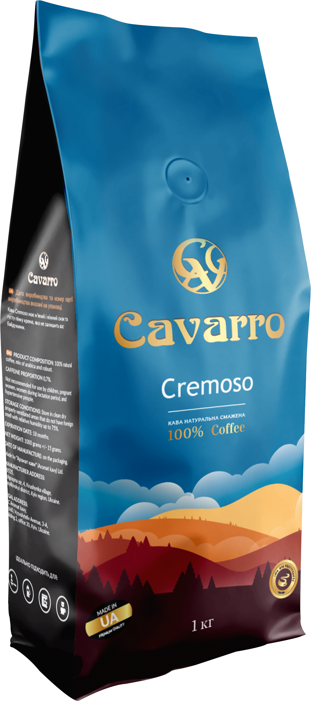 Акція на Кофе в зернах Cavarro Сremoso 1 кг (4820235750053) від Rozetka UA