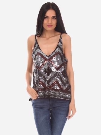 

Топ H&M XAZ039086IUIH  Черный с серебристым, Топ H&M XAZ039086IUIH L Черный с серебристым