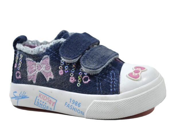 

Кеди COMFORT-BABY арт.502-01, джинс бантик, синій, 22р