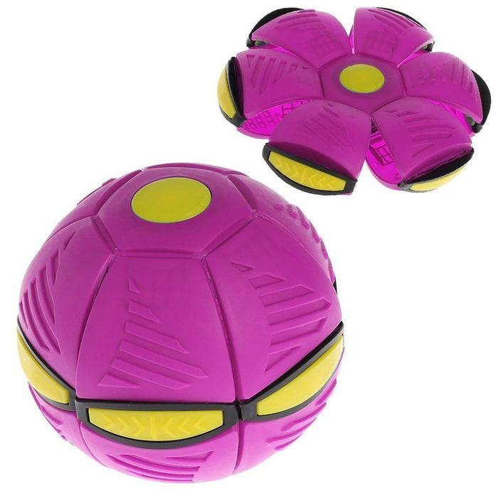 

Мяч-запускалка складной PHLAT BALL плоский мяч трансформер шар-летающий розовой