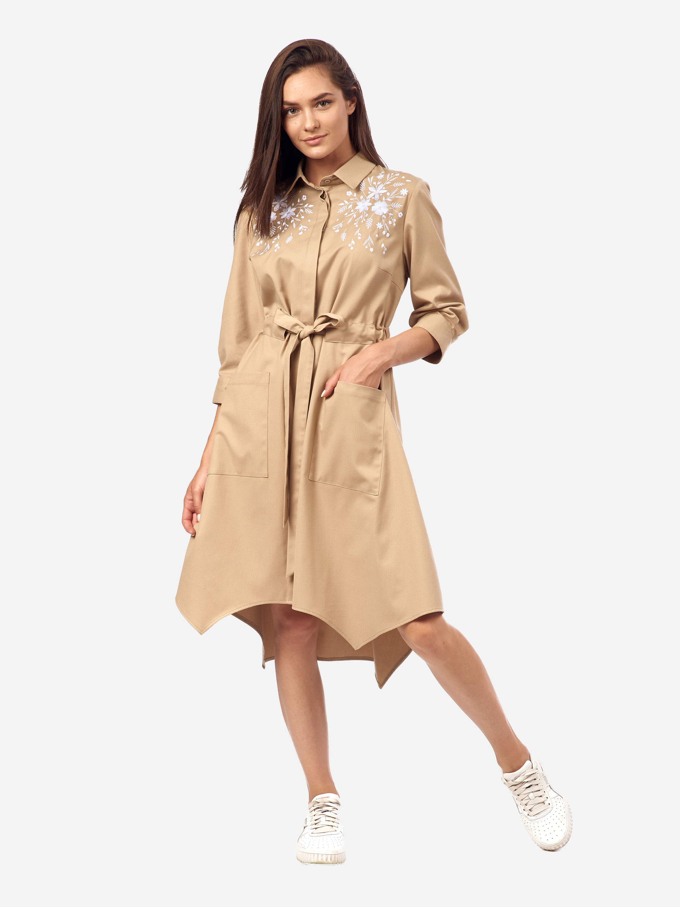 

Платье Edelvika 174-21/00  Бежевое, Платье Edelvika 174-21/00 40 Бежевое