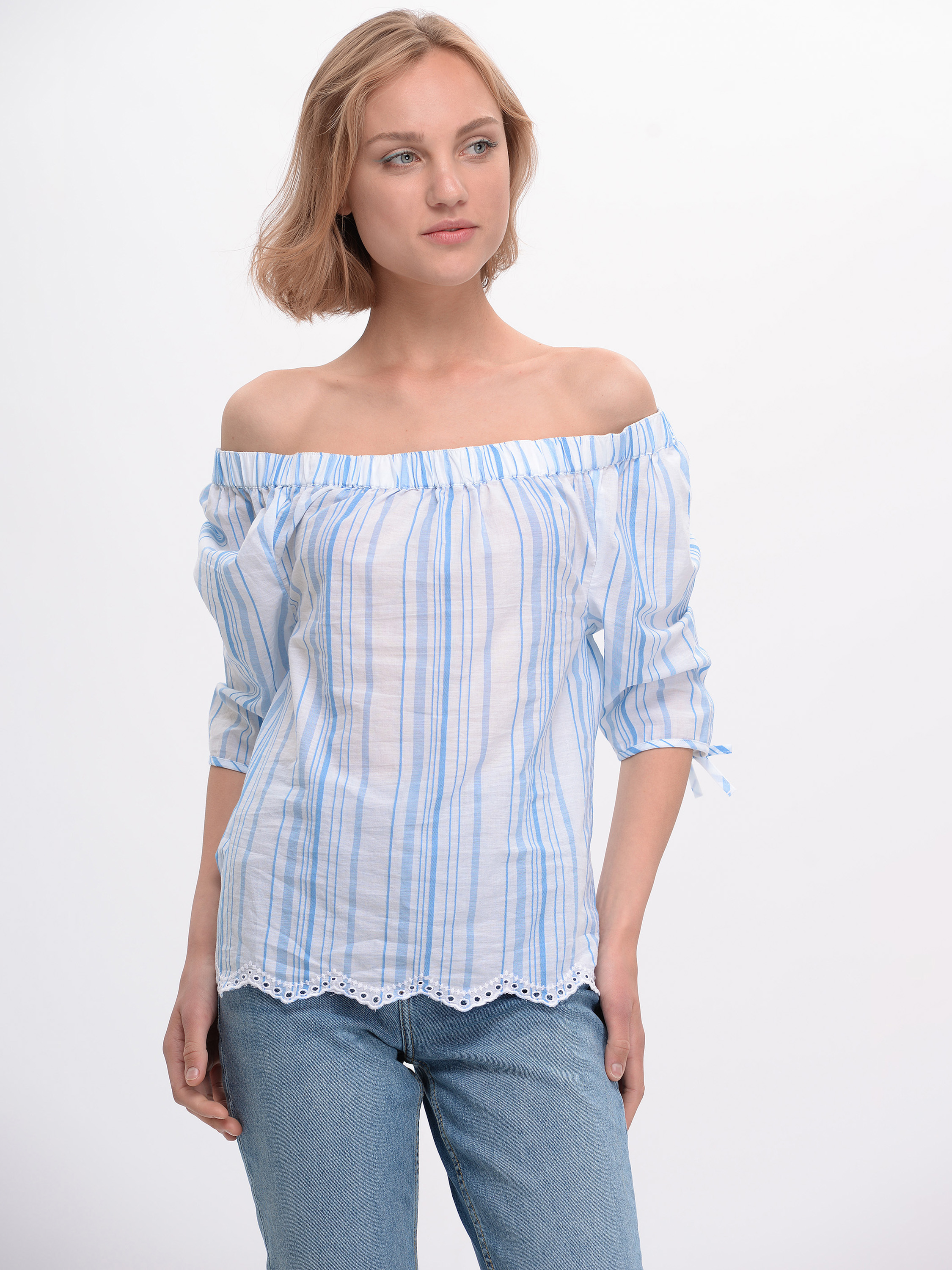 

Блузка Tom Tailor tt01120135 36 Голубая