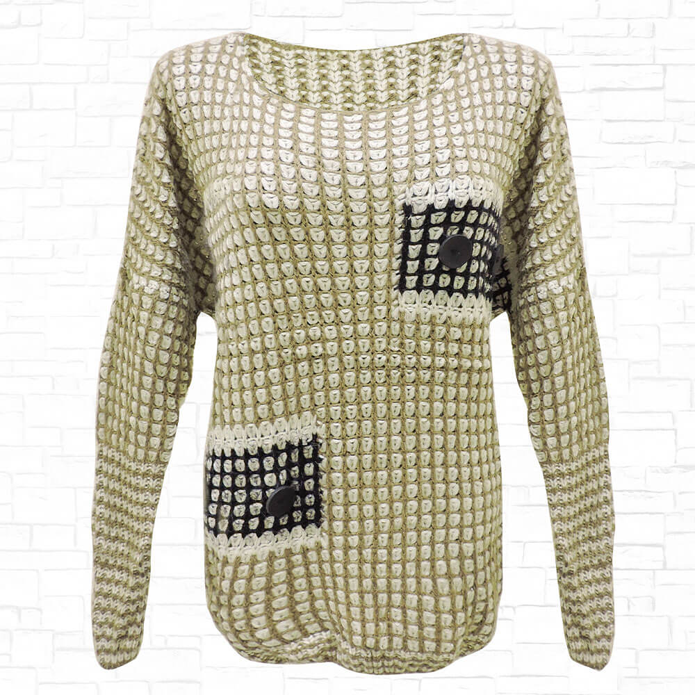 

Джемпер Fashion K1808-KH - Хаки, Джемпер Fashion K1808-KH 52-54 Хаки