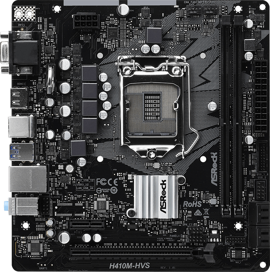 

Материнская плата ASRock H410M-HVS (s1200, Intel H410, PCI-Ex16)