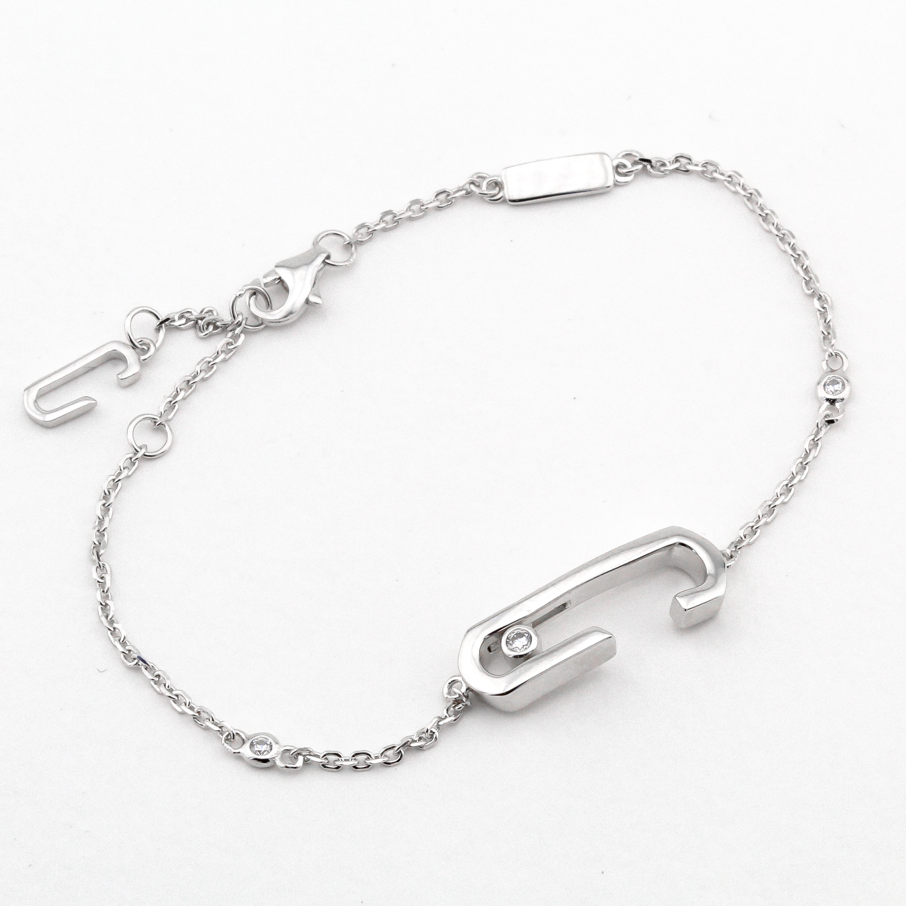 

Серебряный браслет "G" B15450 Диамант, 19 размер