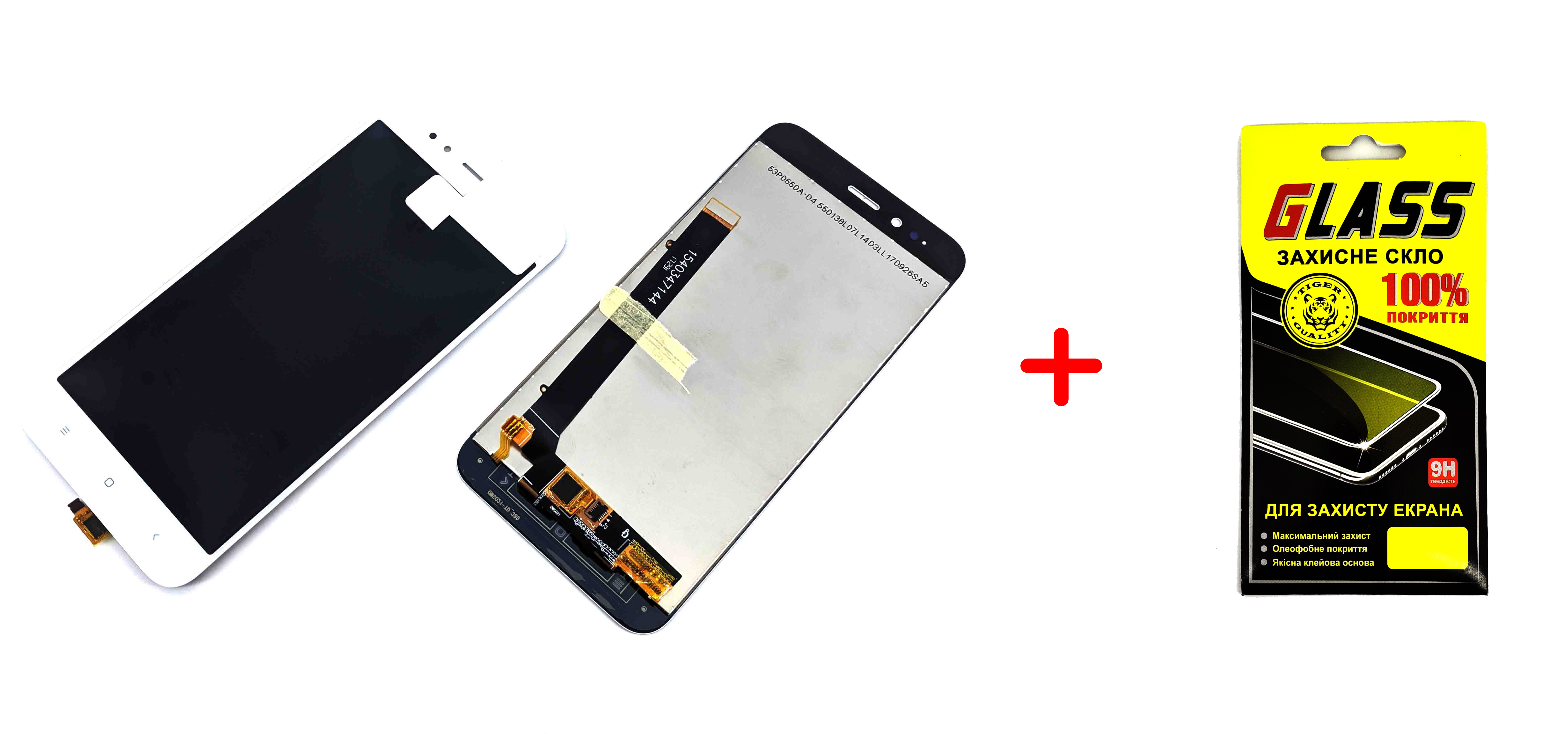 

Дисплей с сенсором тачскрином (дисплейный модуль) Power для Xiaomi Mi A1/Mi5x белый + защитное стекло