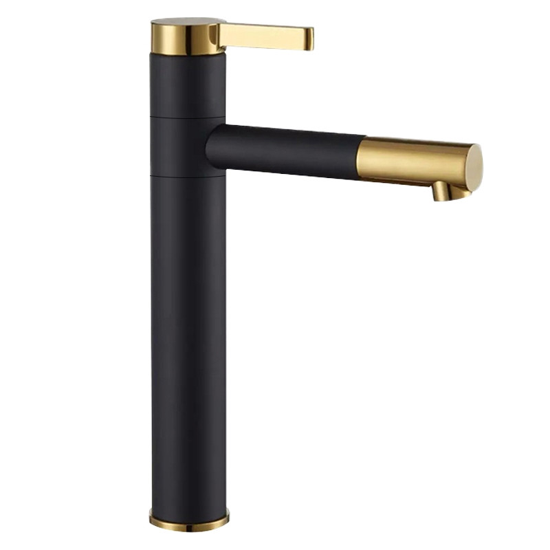 

Смеситель для раковины высокий Rea SMART BLACK+GOLD REA-B7402 черный / золотой (84355)