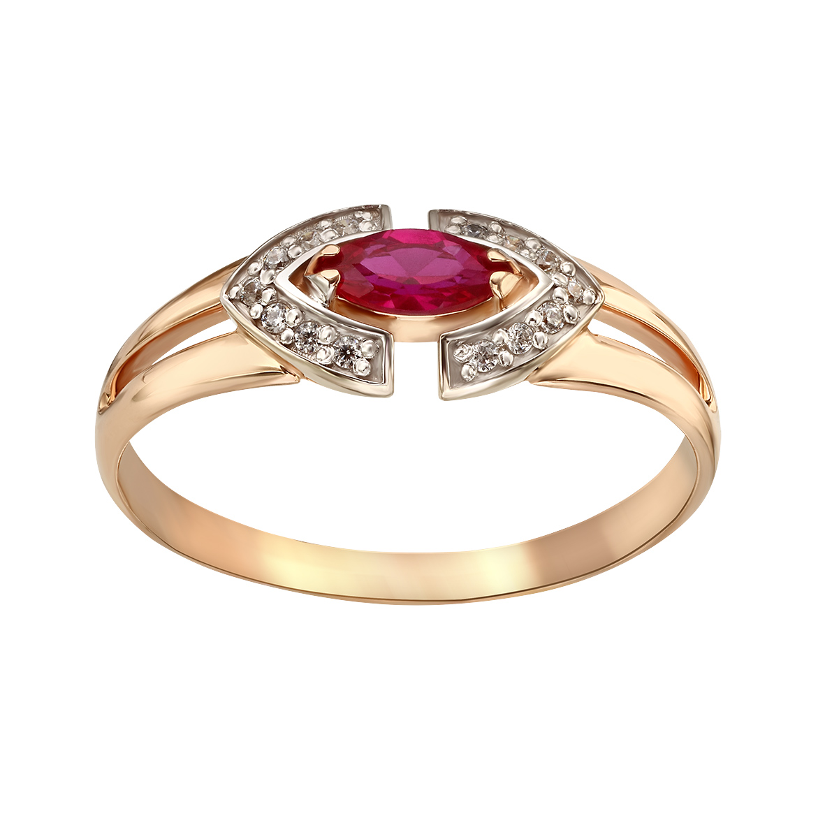 

Золотое кольцо с рубином и фианитами Tango Jewellery Company 375803 размер 18.5