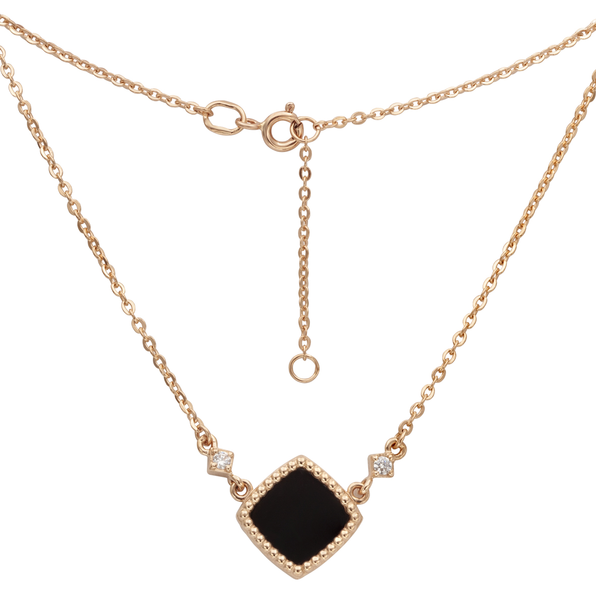 

Золотое колье с агатом и фианитами Tango Jewellery Company 869386 размер 400