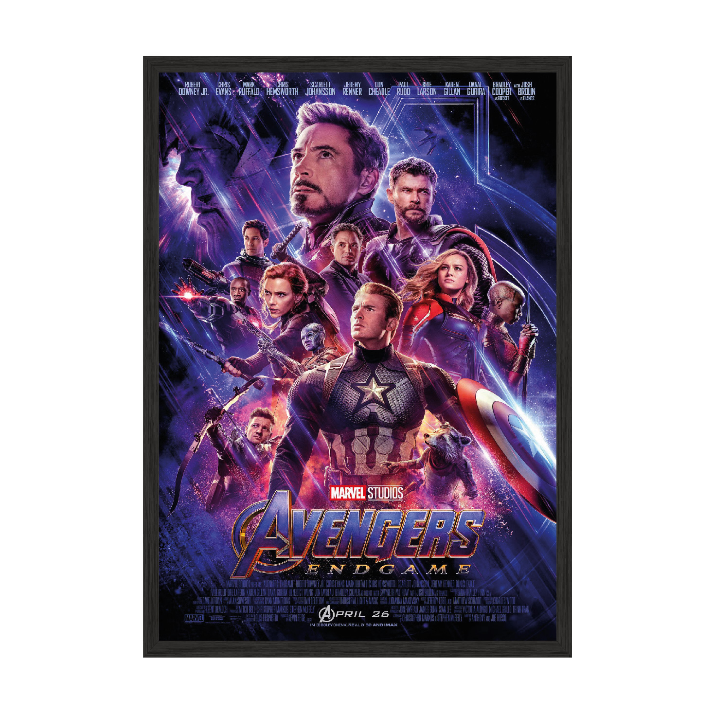 

Постер "Мстители - Конец Эпохи" без стекла 596x840 мм в чёрной рамке