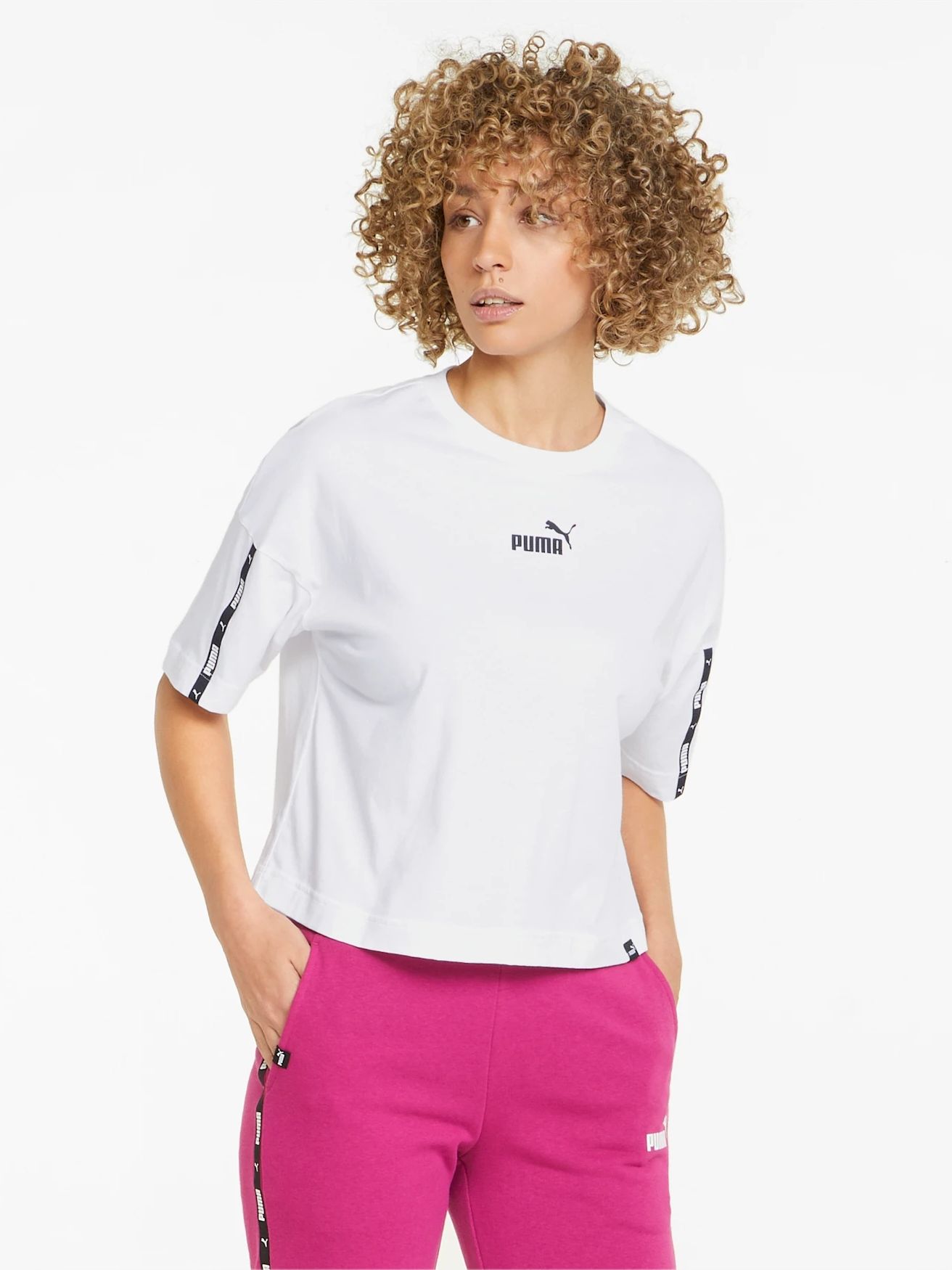 

Футболка Puma Power Tape Cropped Tee 84711602  Puma White, Футболка Puma Power Tape Cropped Tee 84711602 S Puma White
