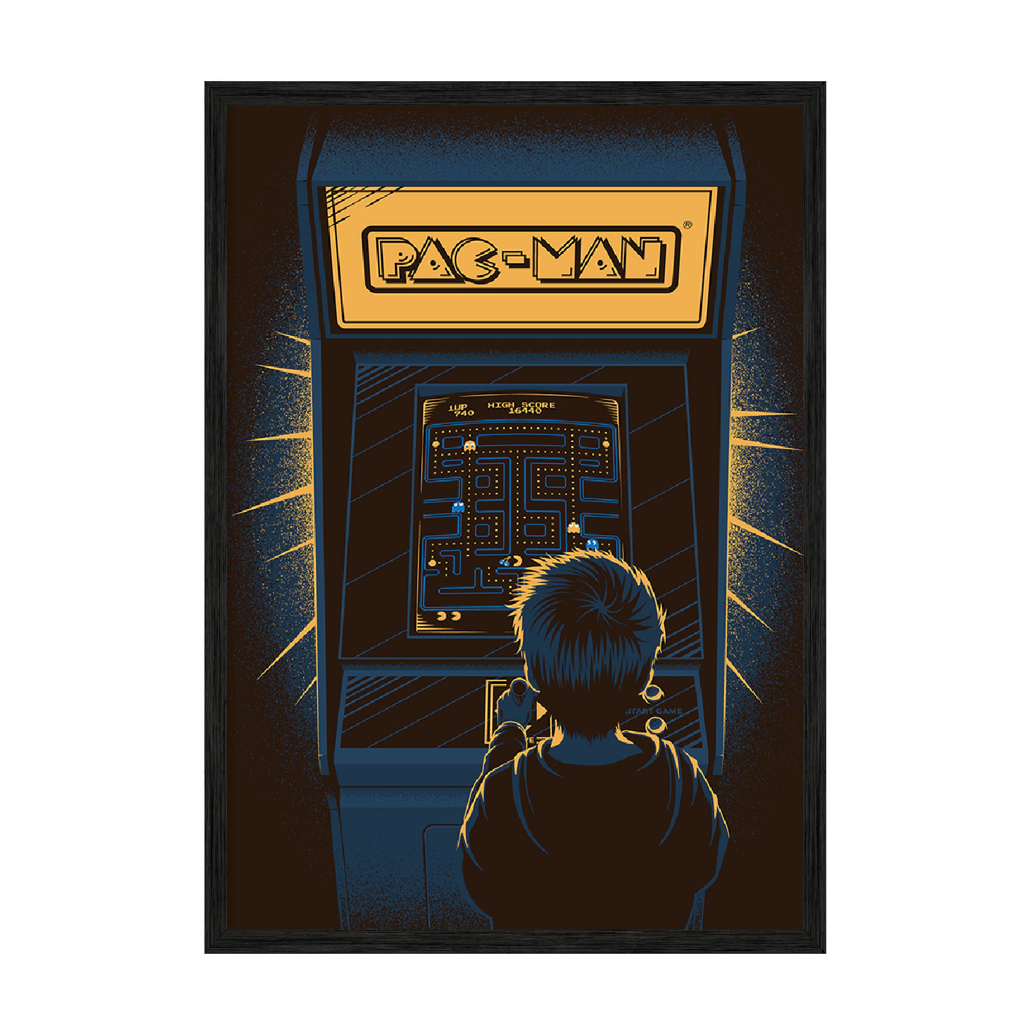 

Постер "PacMan game" без стекла 420x594 мм в чёрной рамке