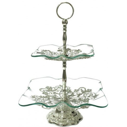 

Фруктовница Flowers 2-х ярусная декоративная 25х18х39см