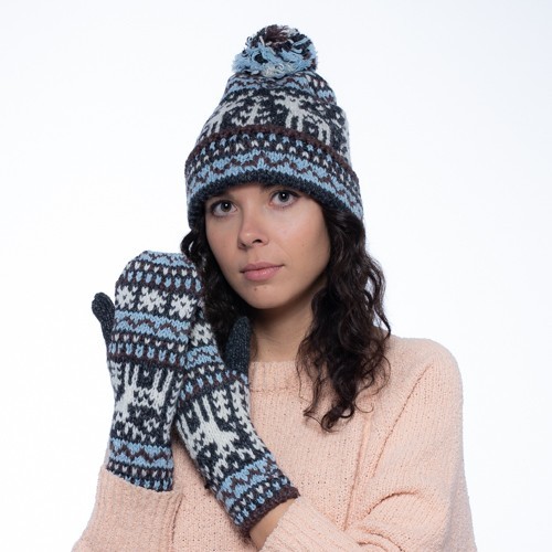 

Варежки PureWool Deer коричнево-голубой SC3007VD
