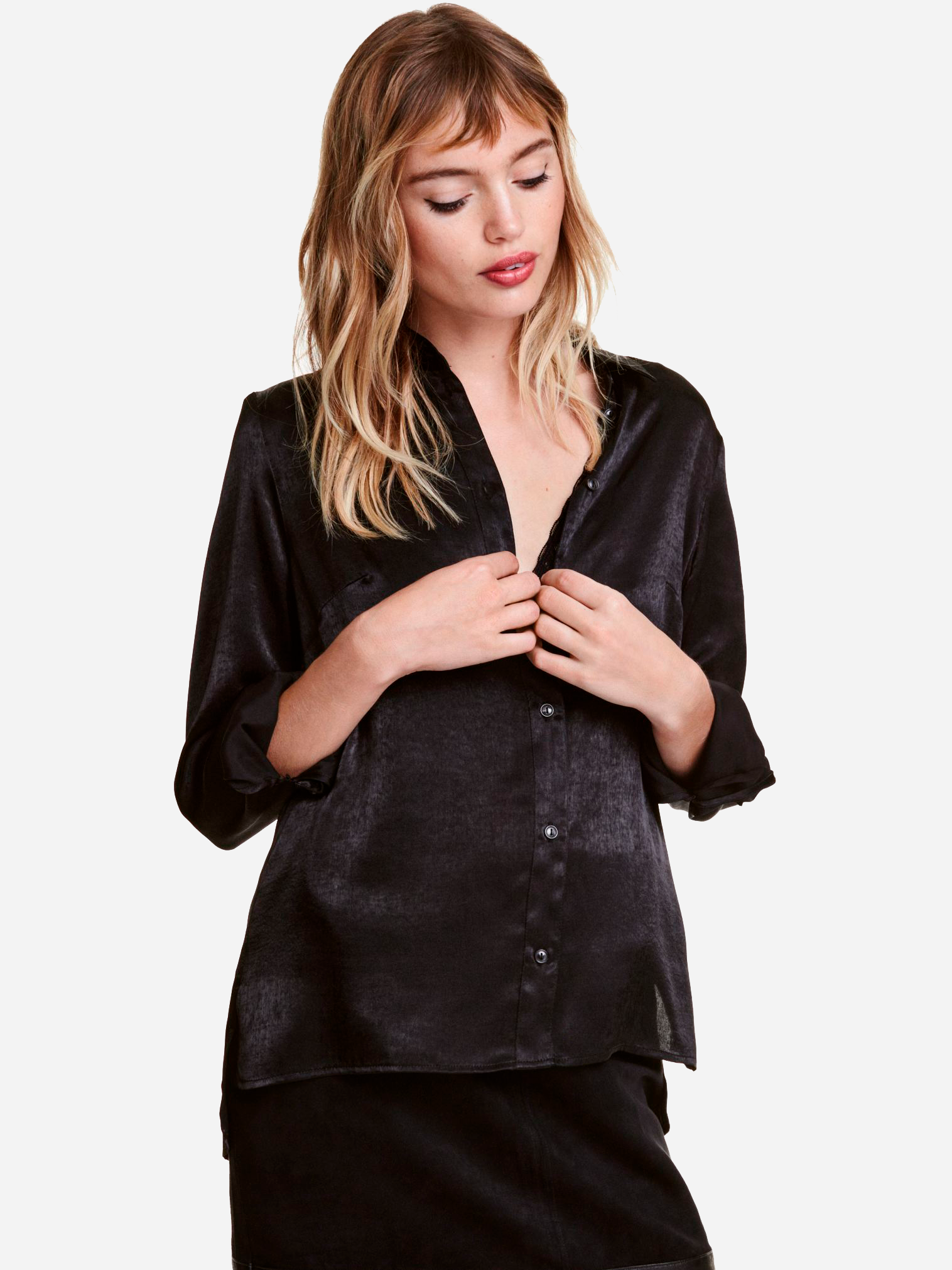 

Рубашка H&M 950430554-001  Черная (СА2000001515822, Рубашка H&M 950430554-001 42 Черная (СА2000001515822)