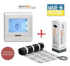 

Теплый пол Grayhot 150 273 Вт 1.85 м2 нагревательный мат с терморегулятором EcoReg