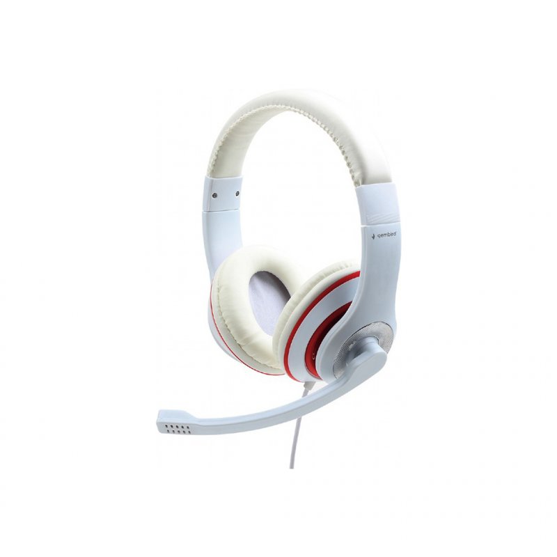 

Наушники Gembird MHS-03 White/Red (MHS-03-WTRD)