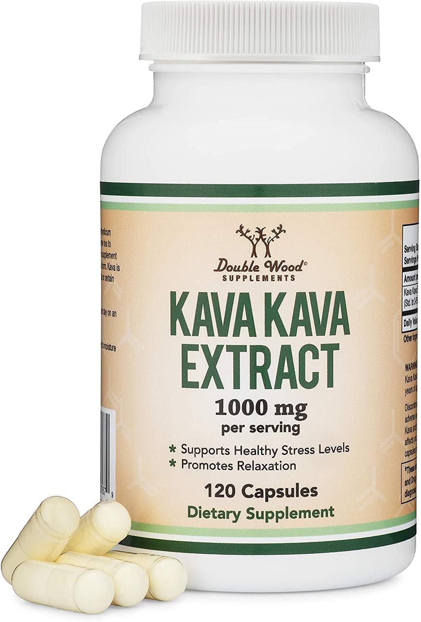 

Биологически активная добавка Double Wood Suplements Kava Kava / Кава Кава Экстракт 120 капсул
