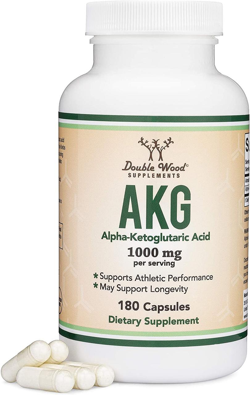 

Биологически активная добавка Double Wood Suplements Alpha-Ketoglutaric Acid / Альфа-кетоглутаровая кислота 1000 mg 180 капсул