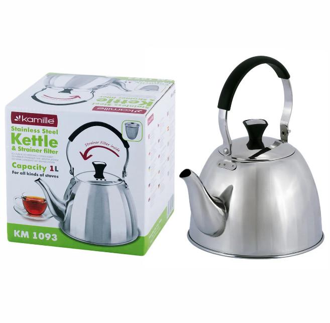 

Чайник-заварник из нержавеющей стали с ситечком Kamille KM-1093 1 л