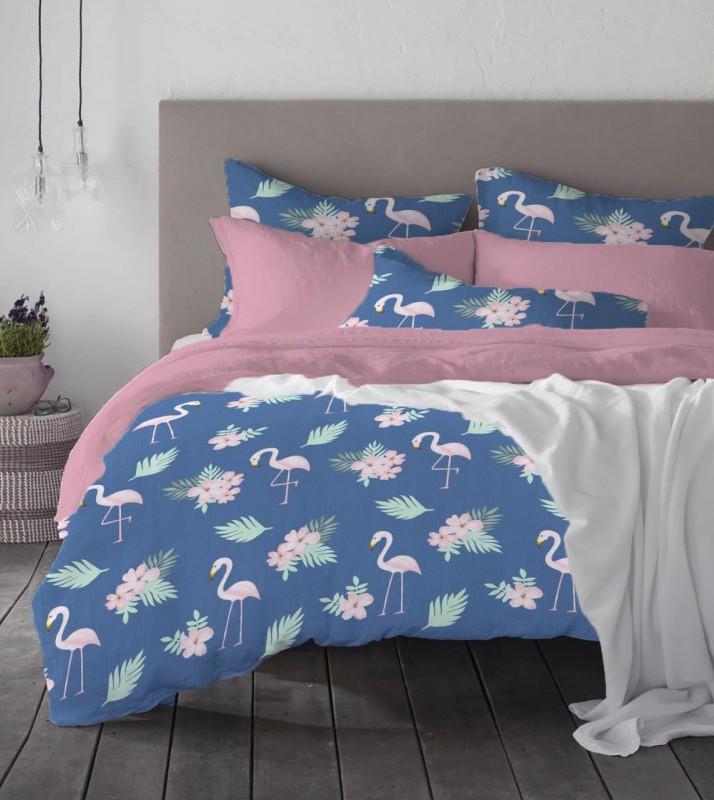 

Постельное белье двуспальное ТЕП Фламинго 2-02666-14960 Washed cotton light 215х180 см
