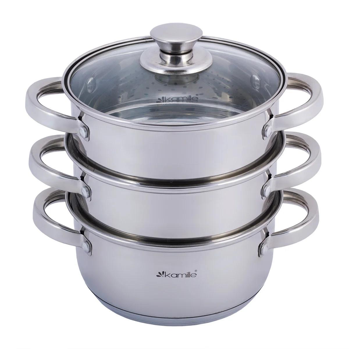 

Пароварка 2-х уровневая Kamille KM-5835 18х20.5 см