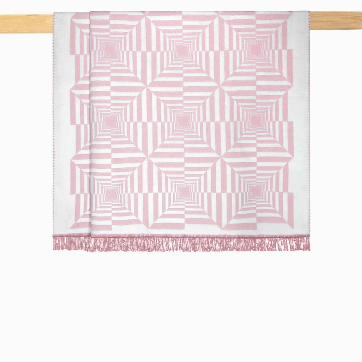 

Плед 200х220 см хлопковый рельефный розовый Nyla Arya AR-TR1006342-pink