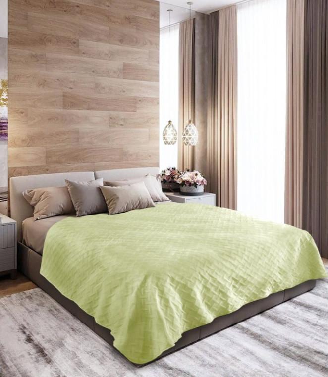 

Покрывало двуспальное ТЕП Velure Ромб 4-00516-04549 180х210 см салатовое