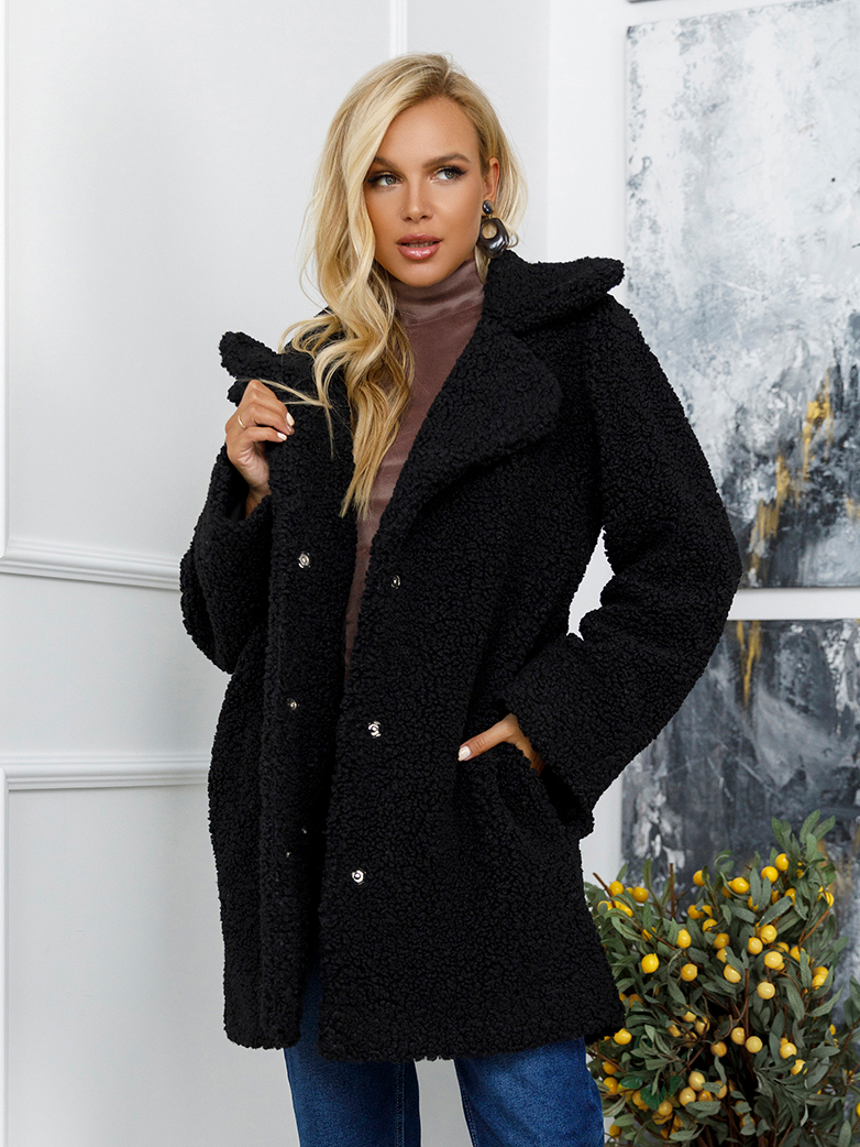 

Пальто ISSA PLUS 12262  Черное, Пальто ISSA PLUS 12262 S Черное