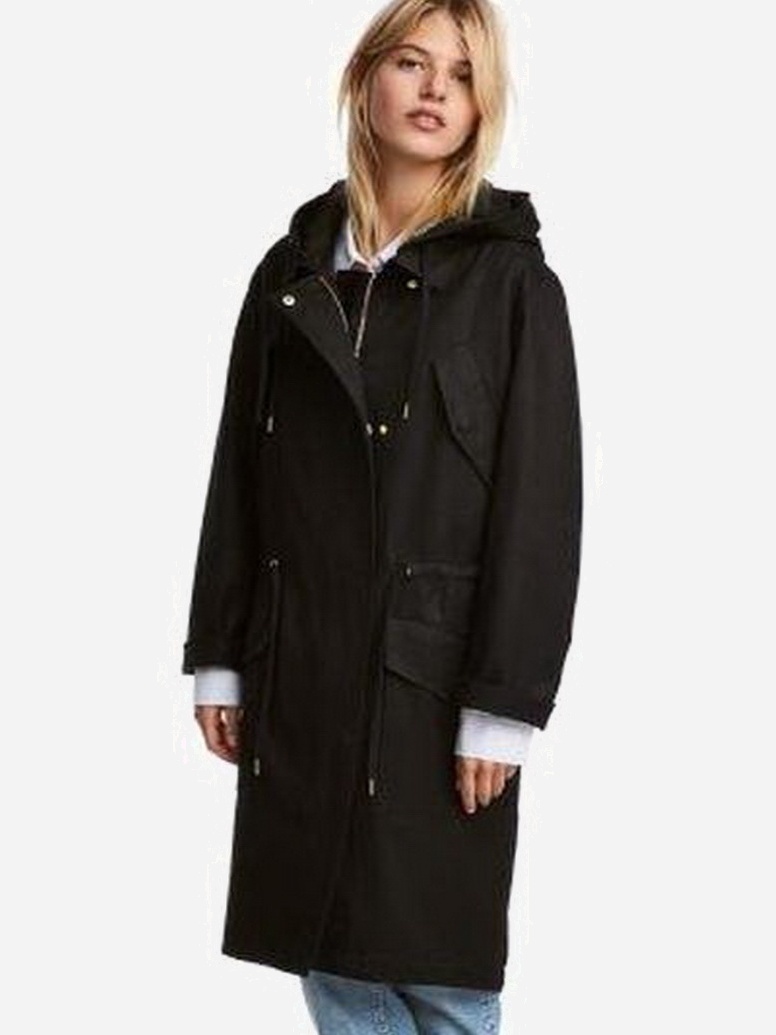 

Парка H&M 0505418-6  Черная, Парка H&M 0505418-6 34 Черная