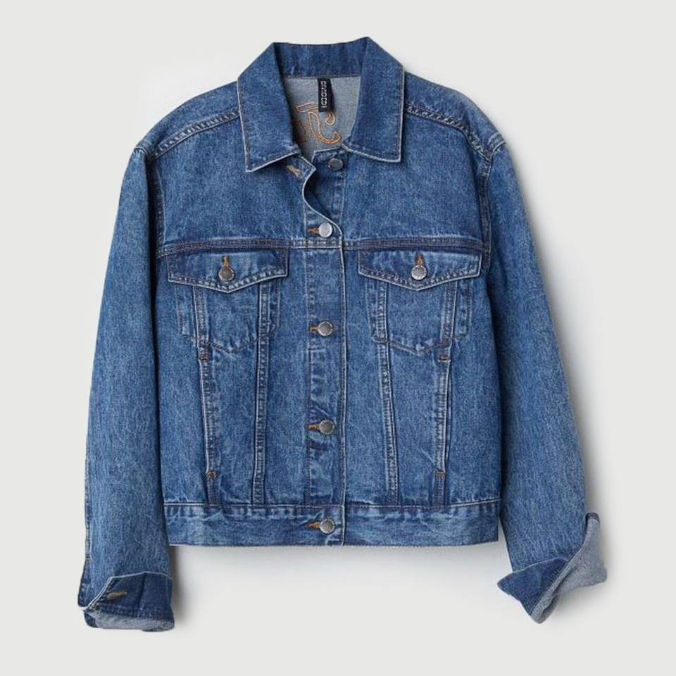 

Джинсовая куртка H&M 0555997-7  Синяя, Джинсовая куртка H&M 0555997-7 32 Синяя