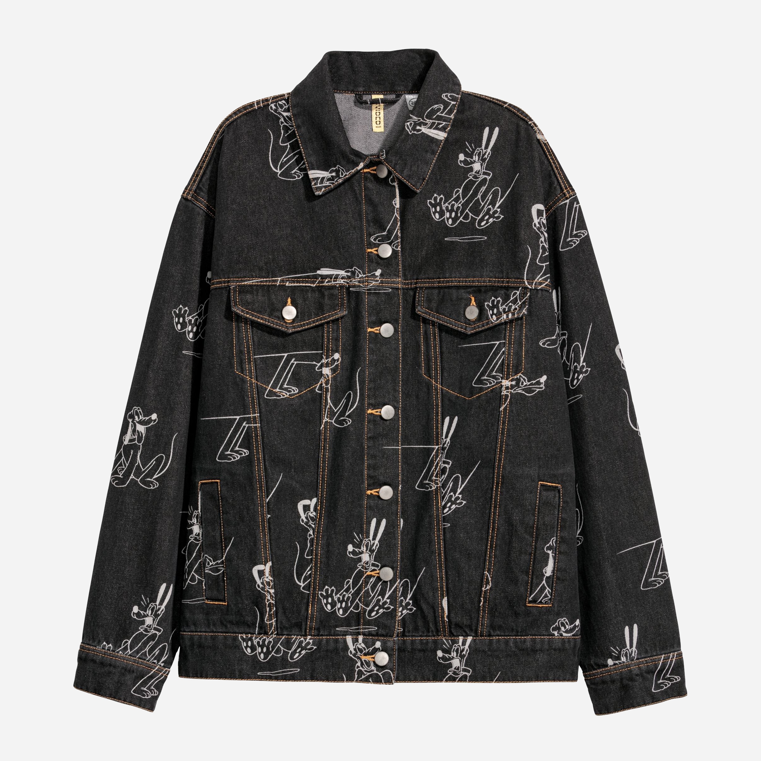 

Джинсовая куртка H&M 0593258-7  Черная, Джинсовая куртка H&M 0593258-7 32 Черная