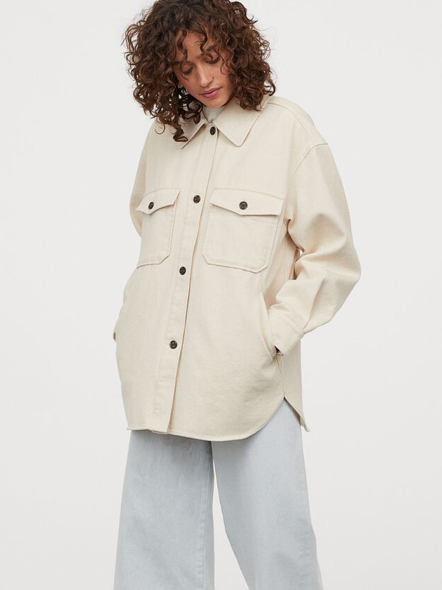 

Куртка-рубашка H&M 060851546  Кремовая, Куртка-рубашка H&M 060851546 XL Кремовая