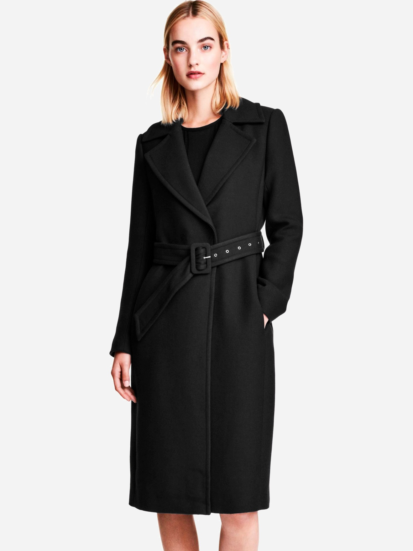 

Пальто H&M 4515499  Черное, Пальто H&M 4515499 34 Черное
