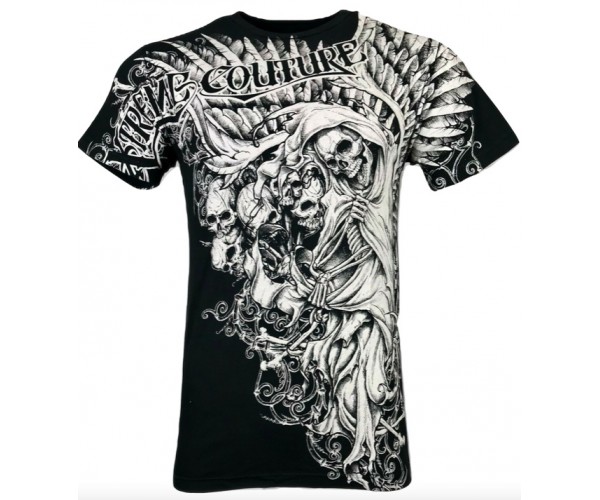 

Футболка  Xtreme Couture by AFFLICTION Men T-Shirt NEMESIS Skulls Biker Black, Футболка 4XL Xtreme Couture by AFFLICTION Men T-Shirt NEMESIS Skulls Biker Black
