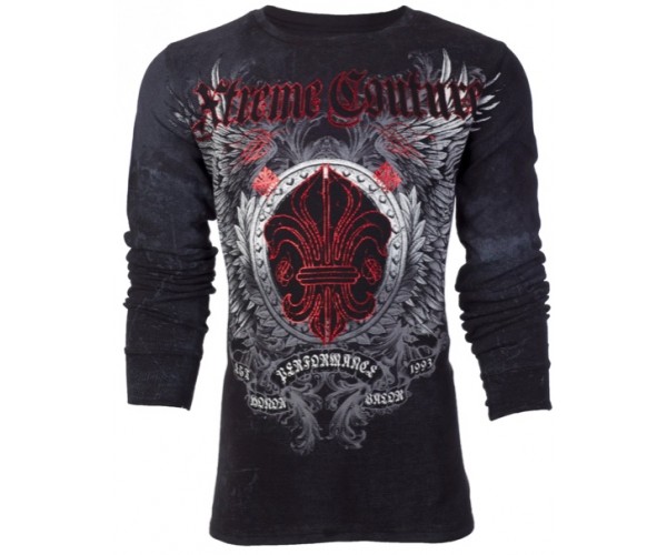 

Футболка с длинным рукавом  XTREME COUTURE by AFFLICTION Men LONG SLEEVE THERMAL Shirt ROYAL FAMILY Biker, Футболка с длинным рукавом 3XL XTREME COUTURE by AFFLICTION Men LONG SLEEVE THERMAL Shirt ROYAL FAMILY Biker