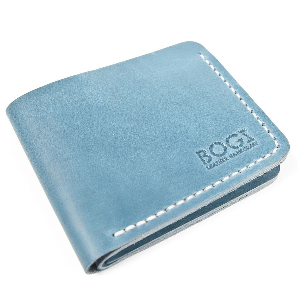 

Кожаный мужской голубой кошелёк BOGZ p2m40s8