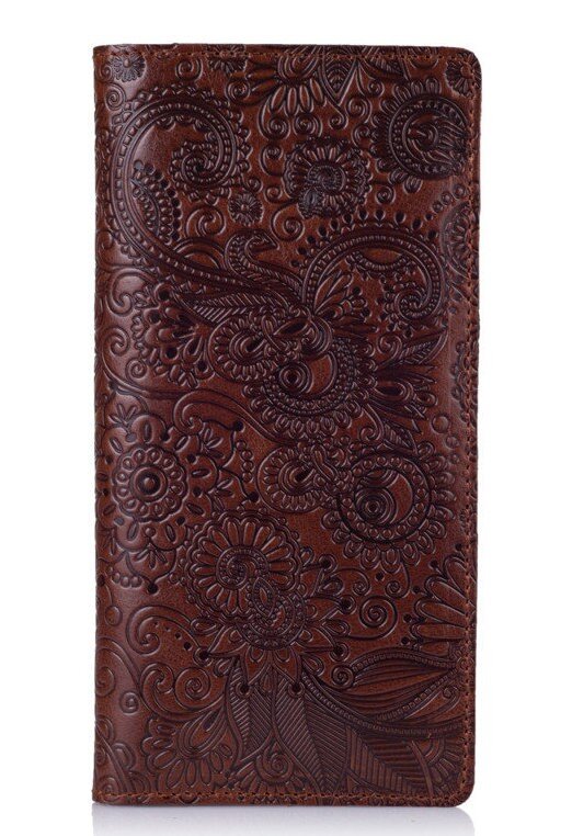 

Кожаное портмоне Hi Art Mehendi Art WP-05-C19-1436-T005 Коньячный