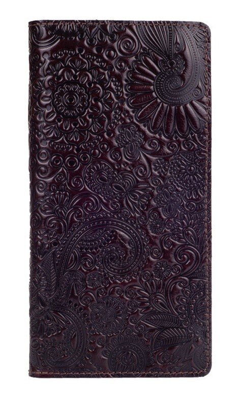 

Кожаный бумажник Hi Art WP-02 Crystal Brown Silk Mehendi Art Коричневый