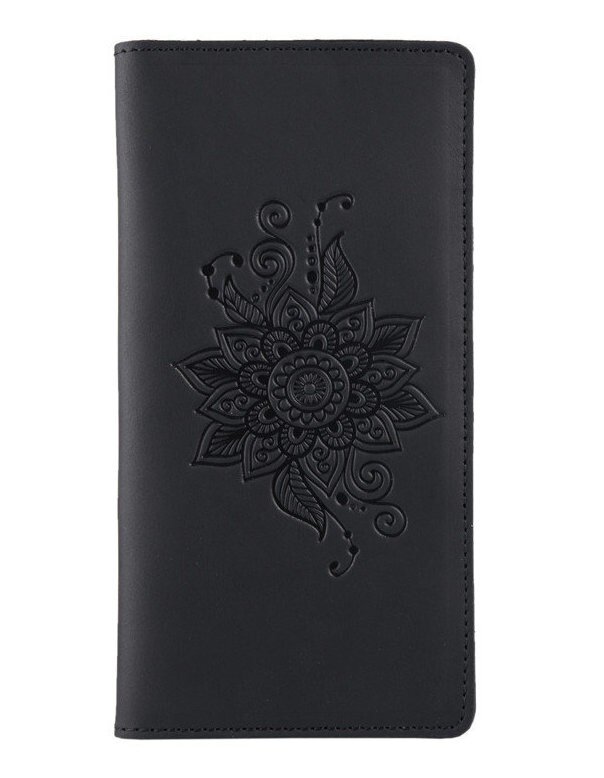 

Кожаное портмоне Hi Art Mehendi Classic WP-02-S19-4205-T006 Черный