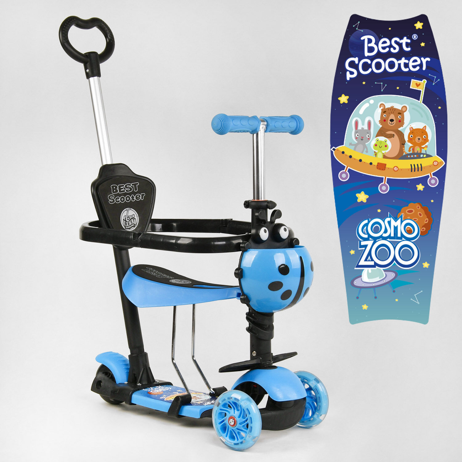 

Самокат 5 в 1 Best Scooter 69006 Black-Blue (69006)