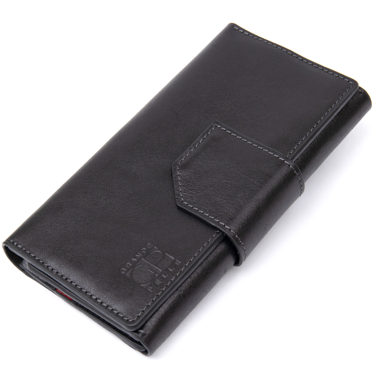 

Кожаное глянцевое портмоне GRANDE PELLE 11471 Черный