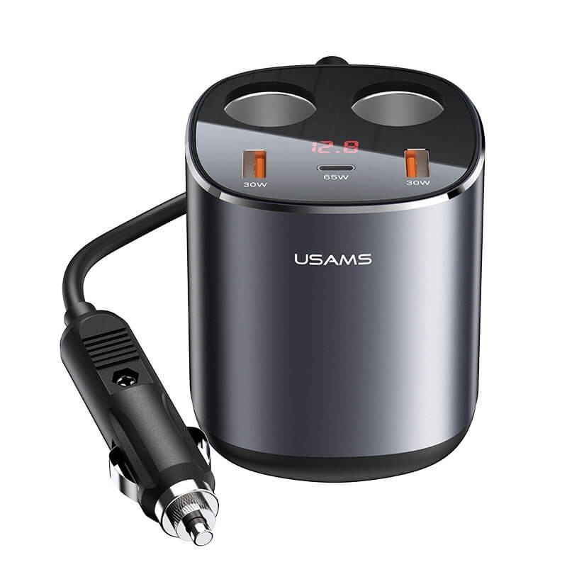 

Автомобильное зарядное устройство Usams 265W Dual Fast Car Charger C28|2xUSB/1xType-C, 245W/6A, PD/QC|