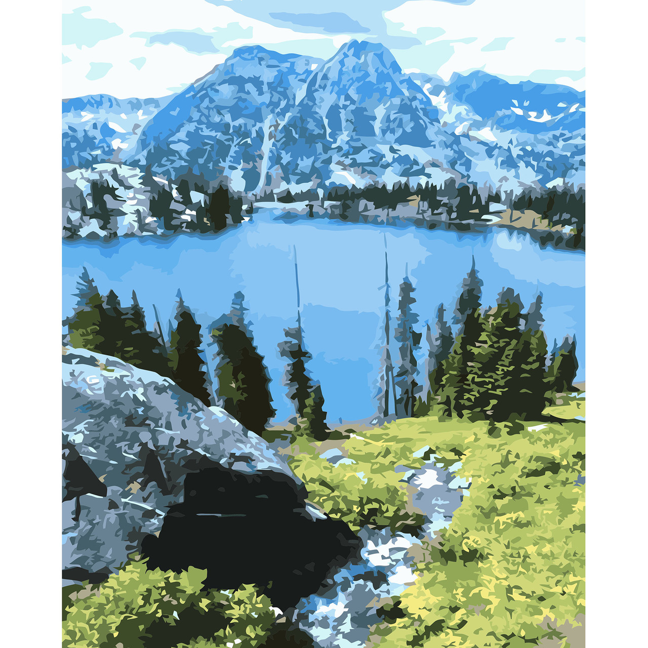 

Картина по номерам 40*50 см Горный глаз