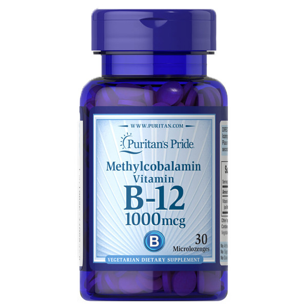 

Витамины Puritan's Pride Methylcobalamin Vitamin B-12 1000 мкг 30 таблеток