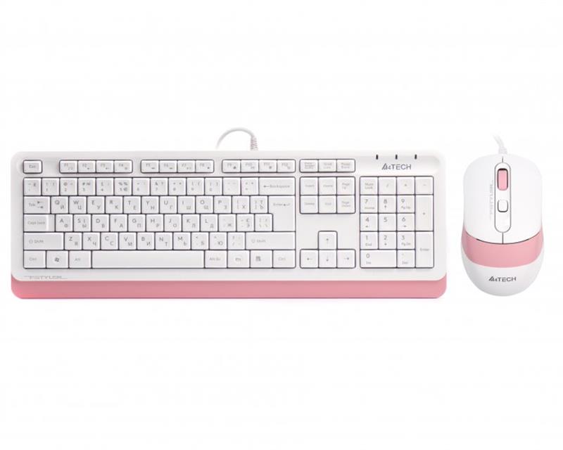 

Комплект (клавиатура, мышь) A4Tech F1010 White/Pink USB