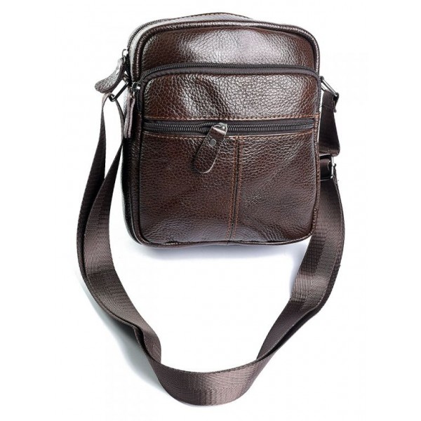 

Маленькая кожаная мужская сумка BagMan 2610 Coffee