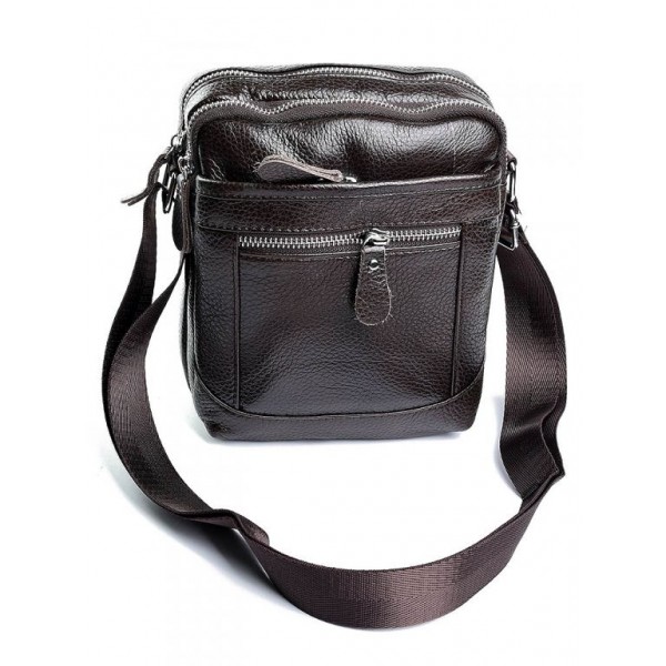 

Сумка маленька мужская кожаная BagMan 1187 Coffee